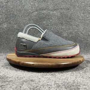 SOREL Mackenzie Snow Women’s Sz 8 Gray Wool Comfort Insulated Slip On Shoes Used